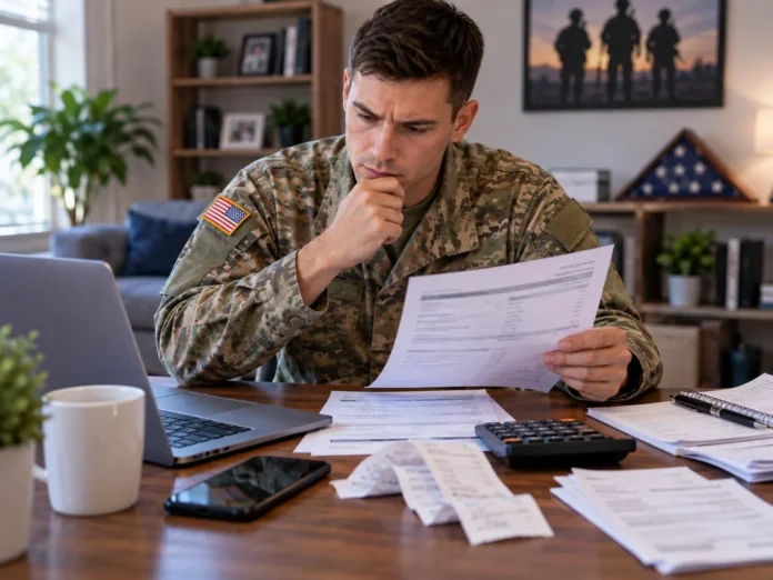 can-cashnetusa-lend-to-active-duty-service-members Service member reviewing loan papers at a desk